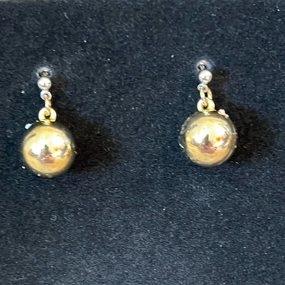 Handmade Small Ornament Ball Earrings